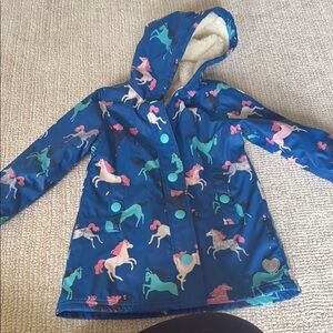 Hatley Blue and Pink Unicorn Raincoat with Hood